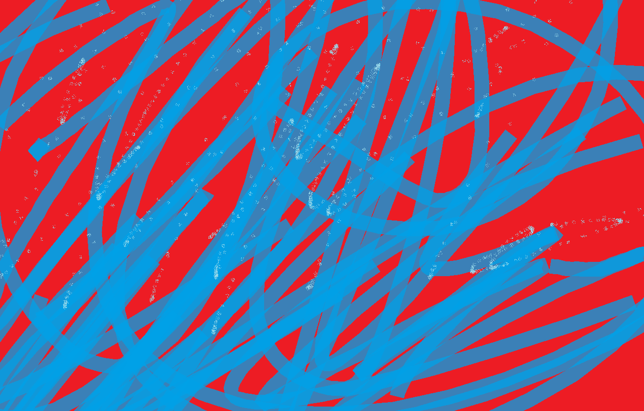 Blue Storm on Red by Maya Ductan